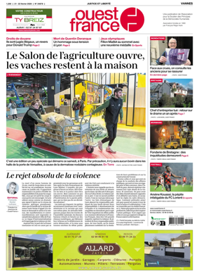Cover of Ouest France (Vannes)