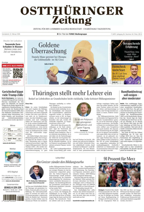 Cover of Ostthuringer Zeitung (Saalfeld)