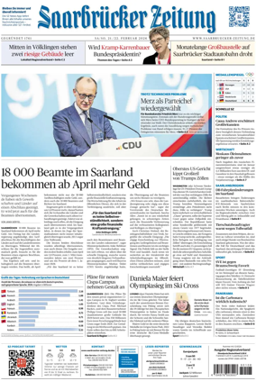 Cover of Saarbruecker Zeitung