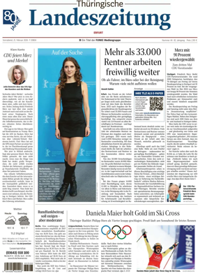 Cover of Thuringische Landeszeitung (Erfurt)