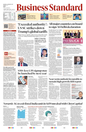 Cover of Business Standard