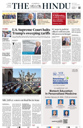 Cover of The Hindu (Kozhikode)