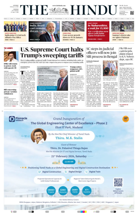 Cover of The Hindu (Madurai)