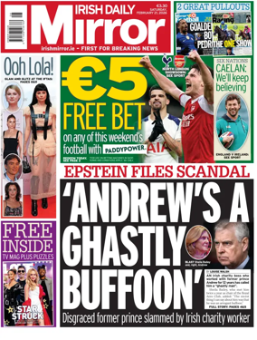 Cover of Irish Daily Mirror