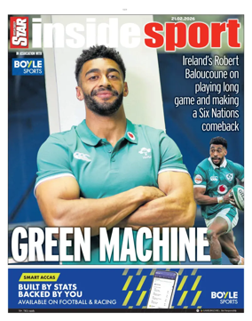 Cover of Irish Daily Star - Inside Sport