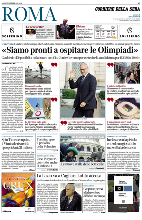 Cover of Corriere della Sera (Roma)