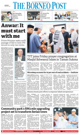 Cover of The Borneo Post (Sarawak)