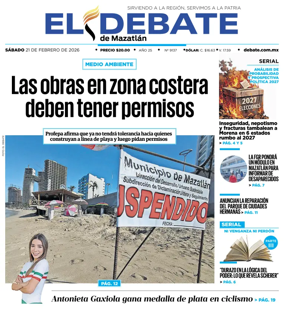 Cover of El Debate de Mazatlan