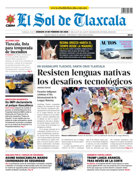Cover of El Sol de Tlaxcala