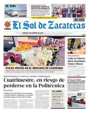 Cover of El Sol de Zacatecas