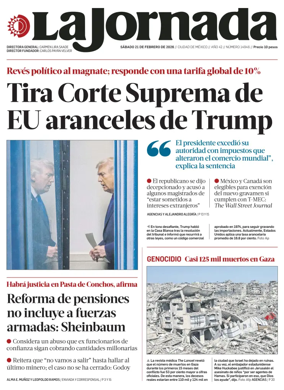 Cover of La Jornada