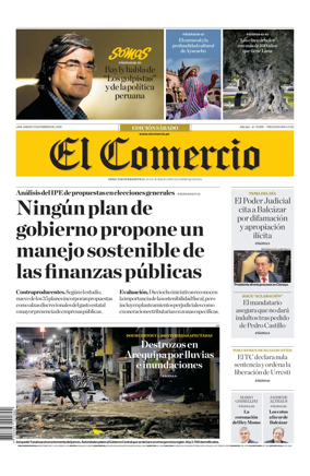 Cover of Diario El Comercio