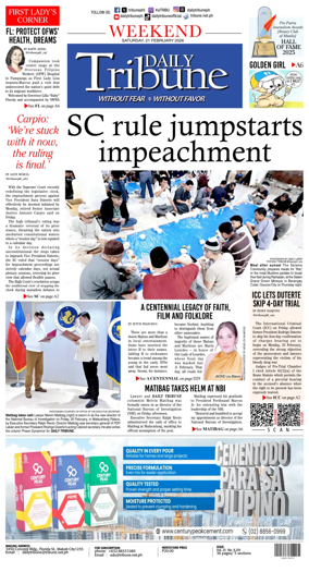 Cover of Daily Tribune (Philippines)