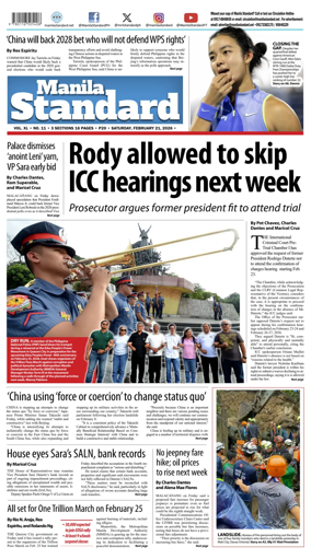 Cover of Manila Standard