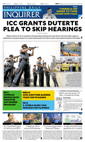 Cover of Philippine Daily Inquirer