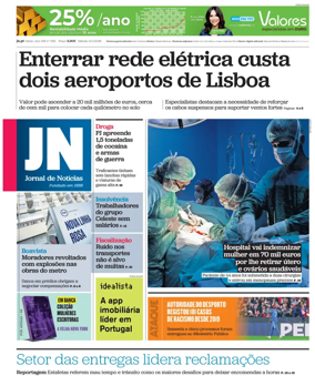Cover of Jornal de Noticias