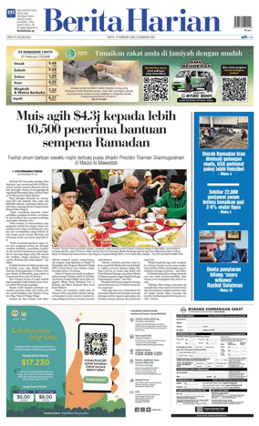 Cover of Berita Harian