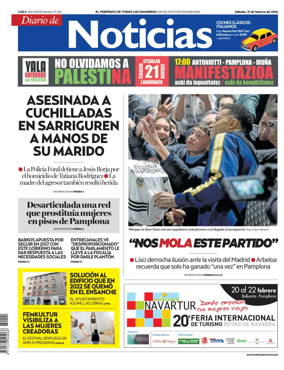 Cover of Diario de Noticias (Spain)