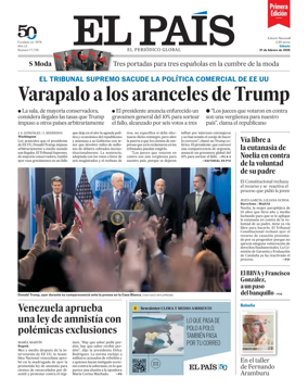 Cover of EL PAIS primera edicion