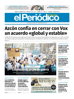Cover of El Periodico Aragon