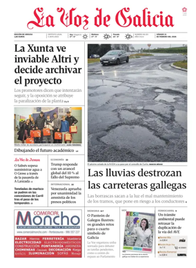 Cover of La Voz de Galicia (Arousa)