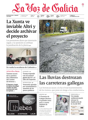 Cover of La Voz de Galicia (Deza)