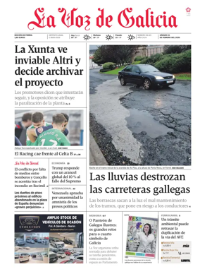 Cover of La Voz de Galicia (Ferrol)