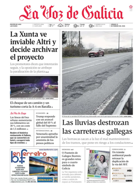Cover of La Voz de Galicia (Lugo)