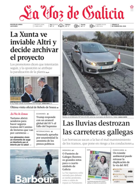 Cover of La Voz de Galicia (Monforte)