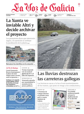Cover of La Voz de Galicia (Santiago)