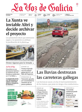 Cover of La Voz de Galicia (Vigo)