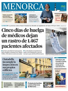 Cover of Menorca Diario Insular
