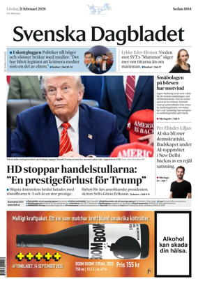 Cover of Svenska Dagbladet