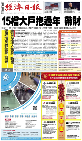 Cover of Economic Daily News (Taiwan)
