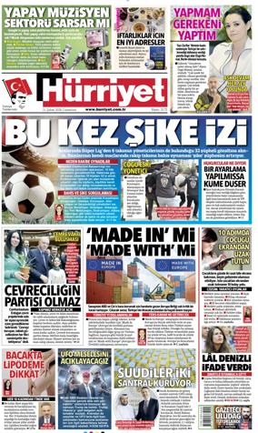 Cover of Hurriyet