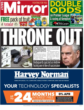 Cover of Daily Mirror (Northern Ireland)