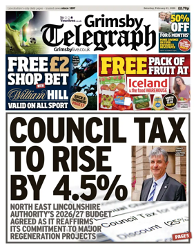 Cover of Grimsby Telegraph