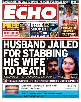 Cover of South Wales Echo