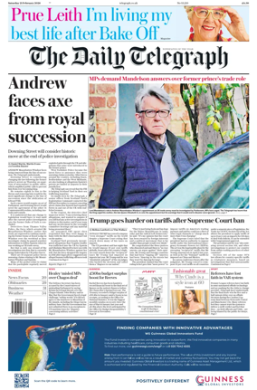 Cover of The Daily Telegraph - Saturday