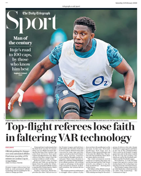 Cover of The Daily Telegraph - Sport Saturday