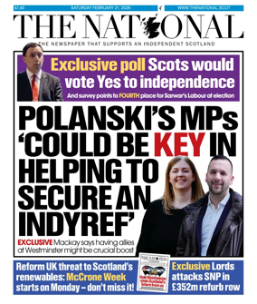 Cover of The National (Scotland)