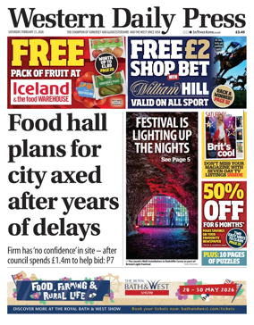 Cover of Western Daily Press (Saturday)