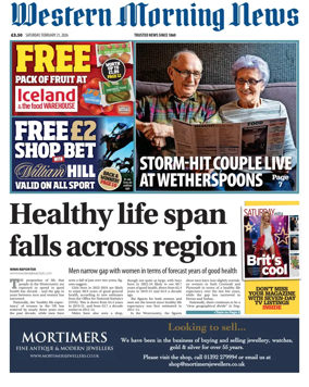 Cover of Western Morning News (Saturday)