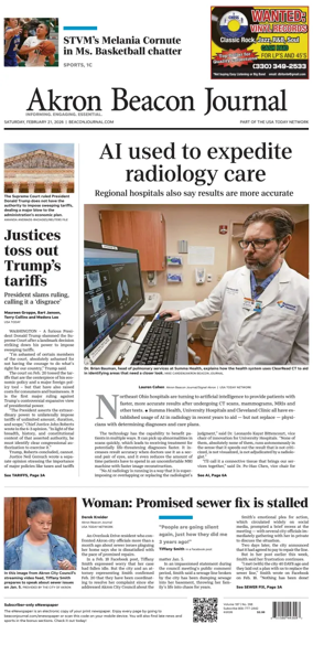 Cover of Akron Beacon Journal