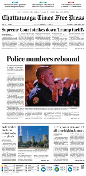 Cover of Chattanooga Times Free Press