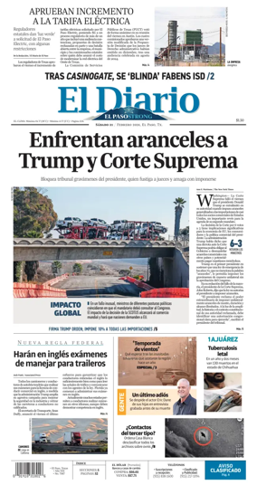 Cover of El Diario de El Paso