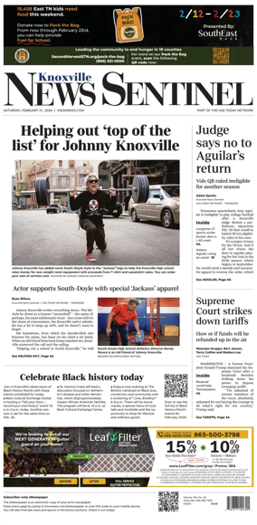 Cover of Knoxville News Sentinel