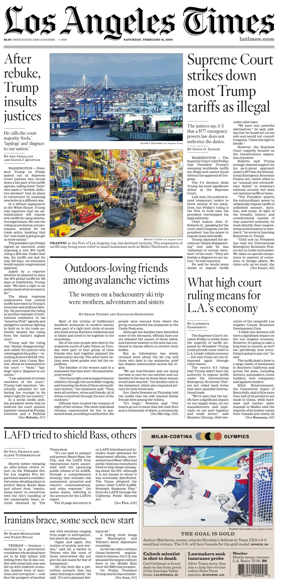 Cover of Los Angeles Times