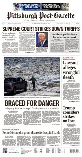 Cover of Pittsburgh Post-Gazette