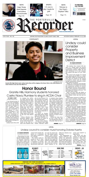 Cover of Porterville Recorder